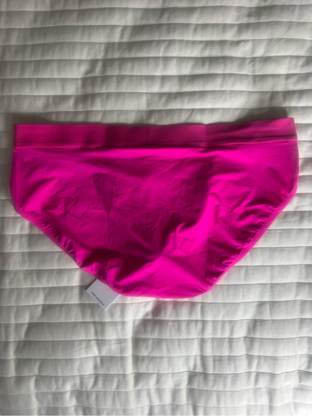 TODD SANFIELD Men's Bright Pink Briefs — Supportive Low-Rise Underwear - Picture 4 of 5